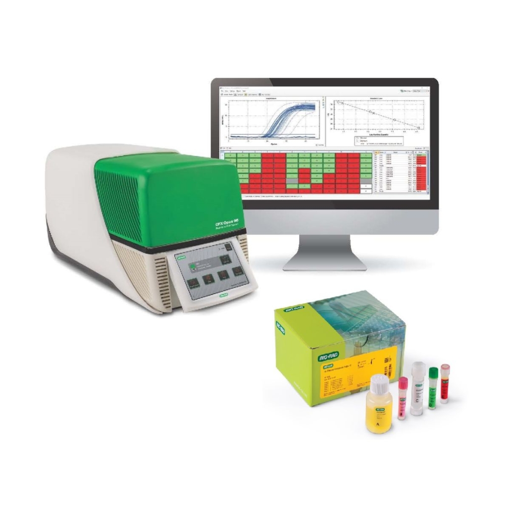 CFX opus la real time PCR de chez Biorad et ses kits de détections de pathogènes alimentaires, dont le kit pour la détection des STEC