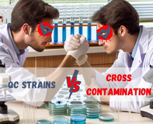 avoid cross contamination using QC microbial strains