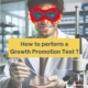 microbiologist performing a growth promotion test in a pharmaceutical laboratory