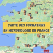 Carte de France des formations en microbiologie