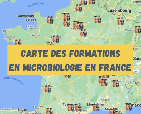 Carte de France des formations en microbiologie