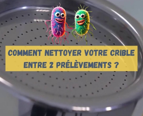 Comment nettoyer le crible d'un biocollecteur entre deux prélèvements ?