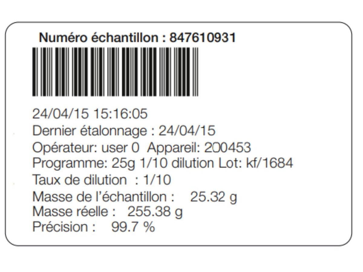 printr labl from gravimetric diluter