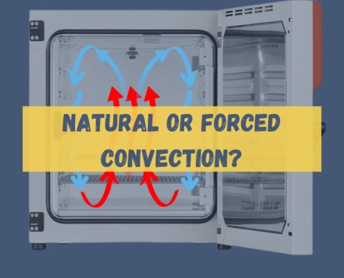 What is the difference between a natural convection incubator and a forced convection incubator?