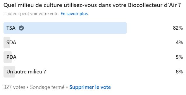 quels sont les milieux de culture utilisés avec les biocollecteurs d'air