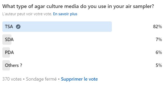 name of culture media used for microbial air sampling