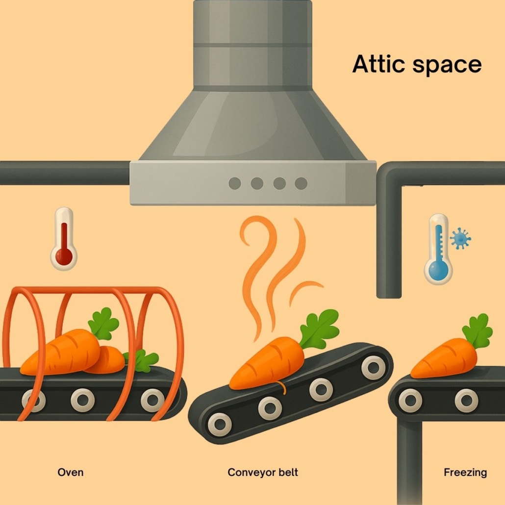 production area of deep-frozen vegetable factory hit by salmonella contamination