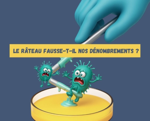 Est-ce que l'utilisation de l'étalement au rateau en microbiologie peut fausser les résultats de dénombrement ?